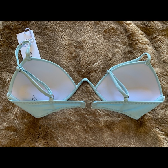 White Fox Bikini Top, Baby Blue - Picture 2 of 5